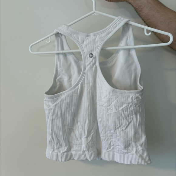 White Ribbed Racerback Tank Top - Unbranded - Picture 2 of 2